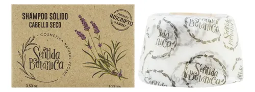Sentida Botánica Shampoo Solido Cabello Seco Natural Vegano