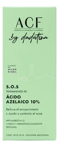 Acf By Dadatina Sos Acido Azelaico 10% Control Acne 30gr