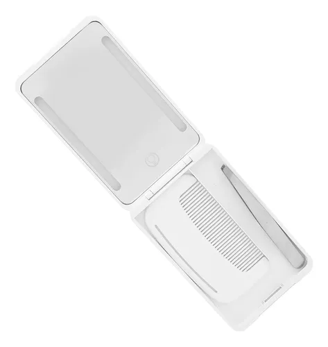 Espejo De Maquillaje Recargable Con Iluminación Led, Peine D