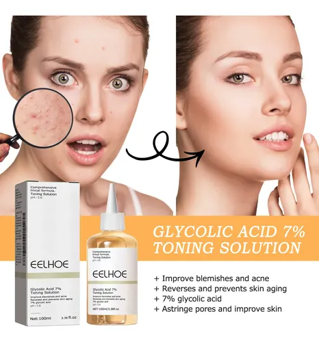 Tónico Facial Eelhoe Ácido Glicólico 7% 100ml Todo Tipo De Piel Día/noche