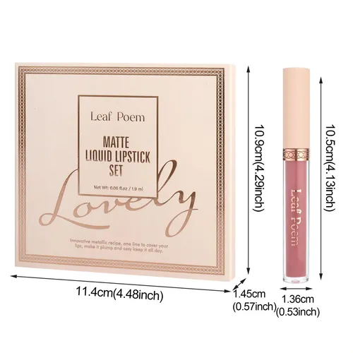 Kit De 8 Brillos Labiales Mate De Larga Duración Make 8-piece Set