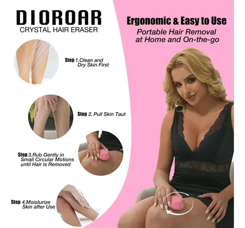 Borrador De Pelo De Cristal Dioroar, Depiladora Indolora Y N