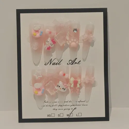 Uñas Postizas De Hello Kitty Cat E