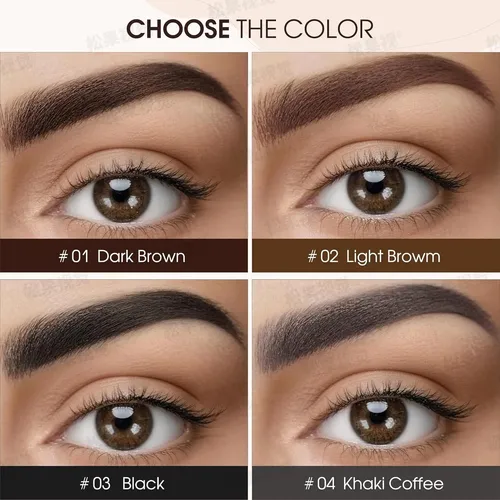 Set De 2 Lápices Para Cejas Impermeables Con Doble Punta