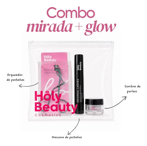 Combo Mirada Glow Holy Beauty Máscara Arqueador Y Sombra