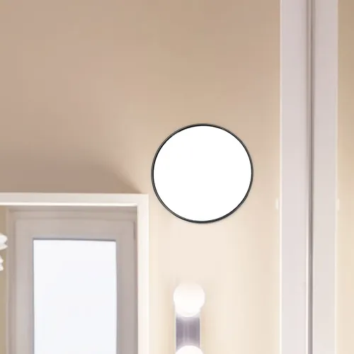 Espejo De Maquillaje Negro Con Ventosa Y Aumento 10x