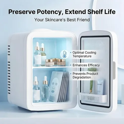 Espejo Led Frío Portátil De Belleza De 4 Litros Para Minirefrigerador.