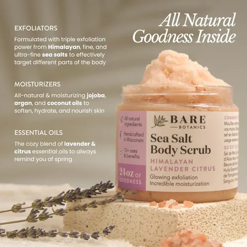 Exfoliante Corporal Bare Botanics Sal Himalaya 710ml