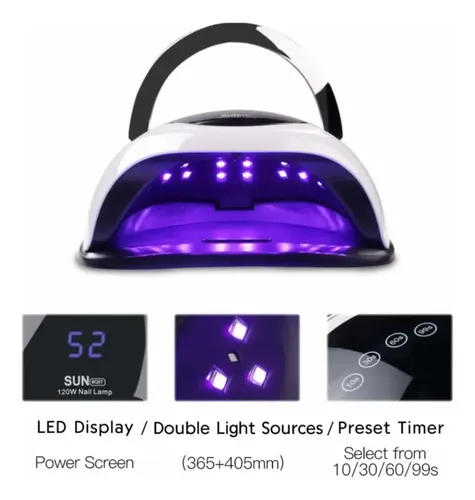 Cabina Para Uñas Uv/led 120w Sun Bq5t Manicuria Pedicuria