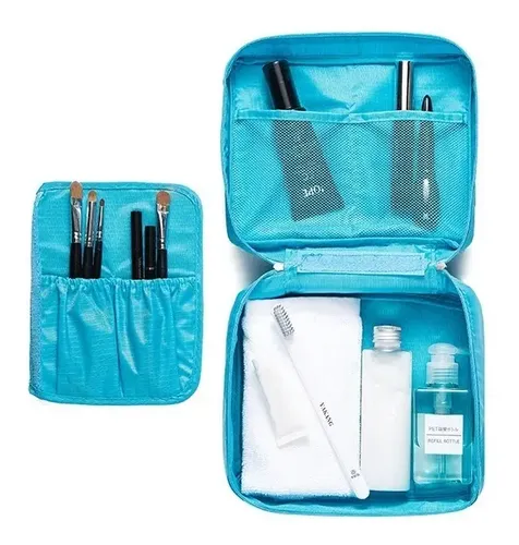 Neceser Bolso Porta Cosmeticos Organizador Maquillaje Baño Color Rosa