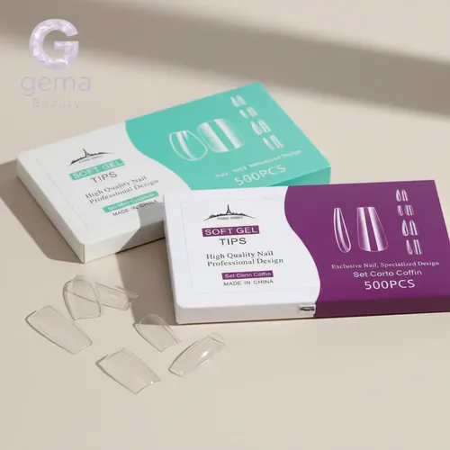 Tips Para Soft Gel Y Press On Nails Paris Night X500 X2