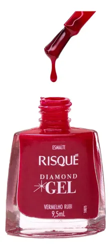 Esmalte Risque Diamond Gel 9,5ml Tonos Claro Blanco Camafeo
