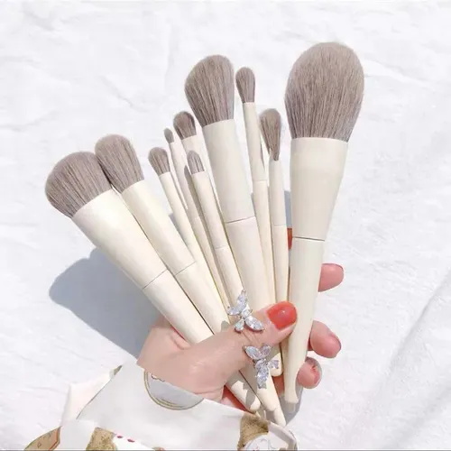Set Pinceles Maquillaje Sombras Base Corrector Profesional