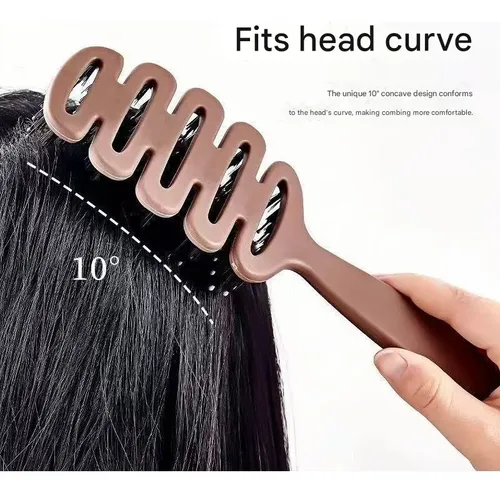 Ventilated Hair Brush With Leather Massager Cabel