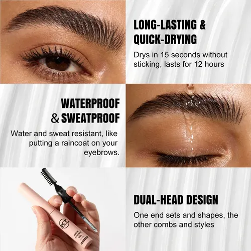 Gel Fijador De Cejas Con Cepillo Y Peine Ikt 01