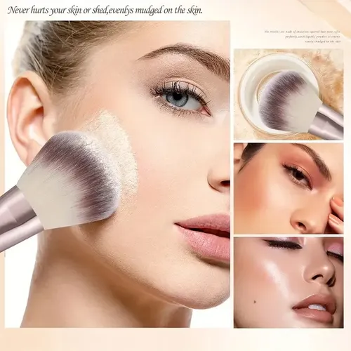 Juego De 36 Brochas De Maquillaje Marrones Hghdbt, Set De Vi