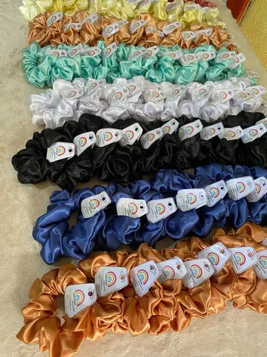Scrunchies Pack X30 De Saten Antifrizz Por Mayor Accesorios