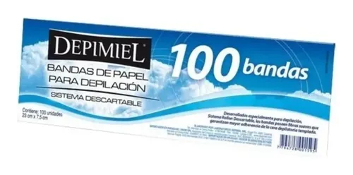Bandas Depilatorias Descartables Depimiel X 100 Unidades