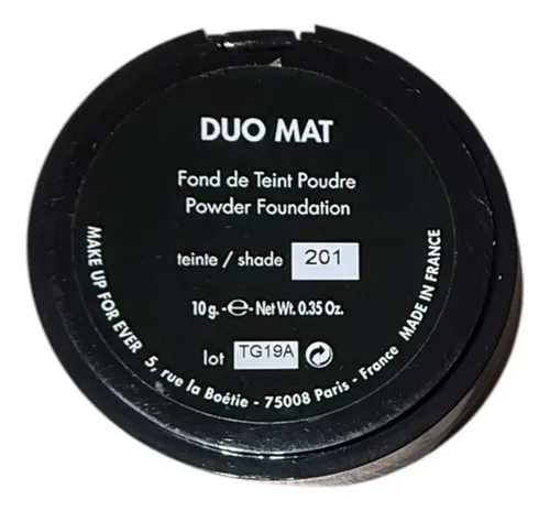 Base Polvo Compacto Make Up For Ever Duo Mat 201 Profesional