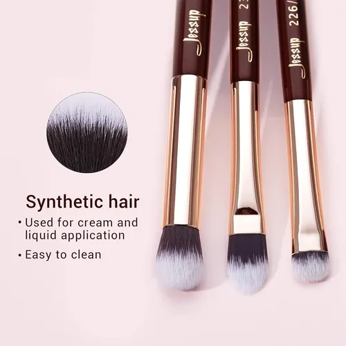 Set 15 Pinceles Profesionales Ojos Natural Y Sintético