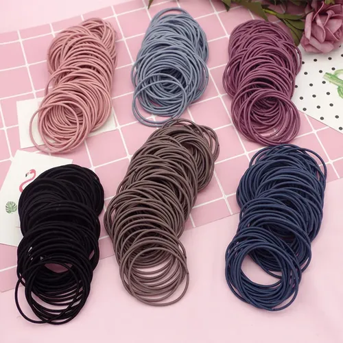 200 Unidades De Cintas Elásticas Para El Pelo Sin Costuras Y