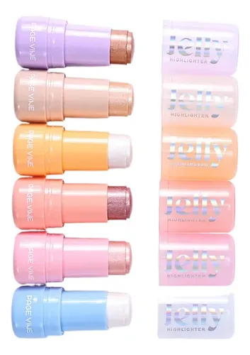 6 Colores Barra Iluminador Contorno Rostro Natural