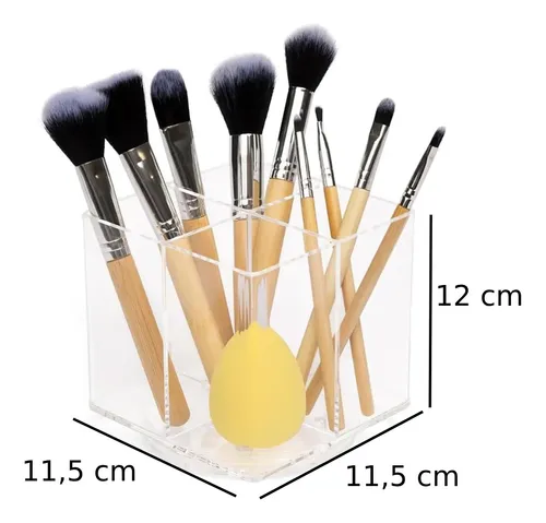 Organizador Multiuso Acrílico Giratorio Porta Maquillajes Color Transparente
