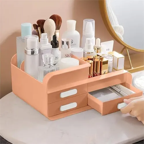 Porta Maquillaje Organizador 3 Cajones Crema Perfumes Joyas