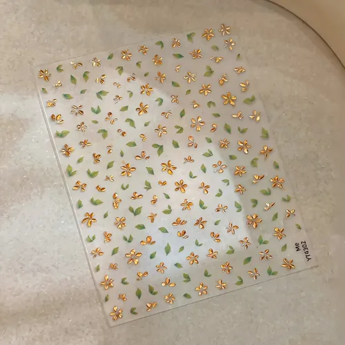 Arte De Uñas Calcomanías Para Uñas Con Diseño De Flores Dora