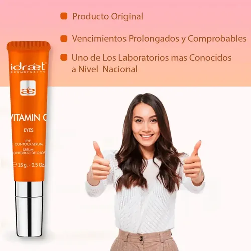 Contorno De Ojos Vitamina C Idraet Antiage Manchas Ojeras