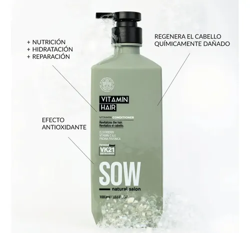 Sow Vitamin Hair Shampoo Y Acondicionador X 250ml