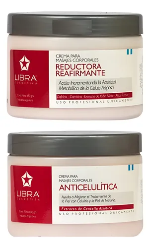 Kit Corporal Crema Reafirmante Flacidez Celulitis 250g Libra