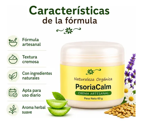 Crema Natural Psoriacalm Calmante Psoriasis Pielsensible 60g