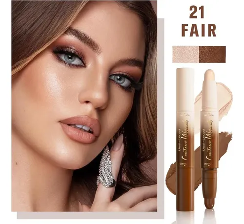 Contorno 21# Dual Ended Neutral Nude Beige Iluminador
