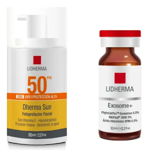 Kit Dherma Sun Fotoprotector Facial Fps50 + Exosome+ Antiage