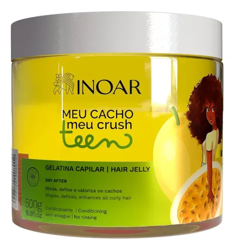 Inoar Gelatina Capilar Para Rulos Meu Cacho Maracuya X500ml