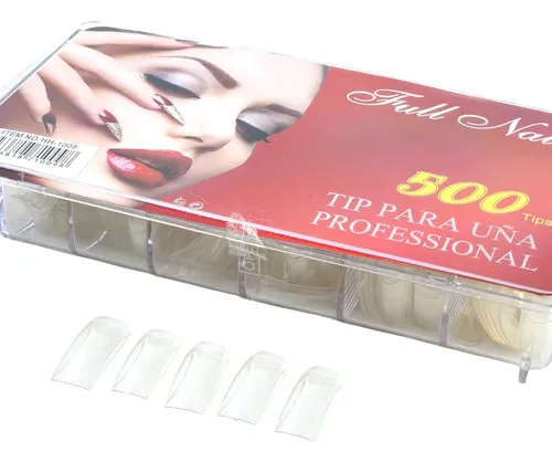 100 Tips Cristal +100 Natural Coffin Ballerina Stiletto Uñas