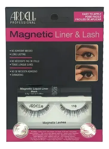 Kit Pestañas Postizas Magnéticas Ardell Liner & Lash 110 Natural