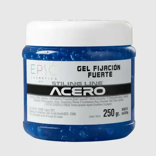 Gel Epic Modelador Acero Azul Fijación Fuerte 250gr