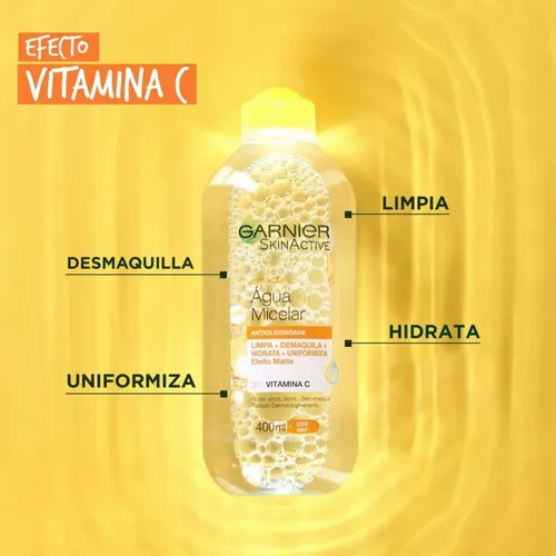 Garnier Skin Active Agua Micelar con Vitamina C 400 ml