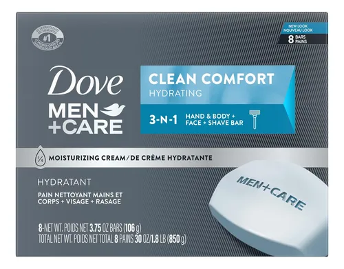 Jabón Dove Men + Care En Barra Para Cuerpo Y Rostro Clean Hy