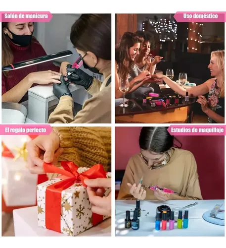 Lima De Uñas Eléctrico Portátil Con 6 Profesional Brocas Kit