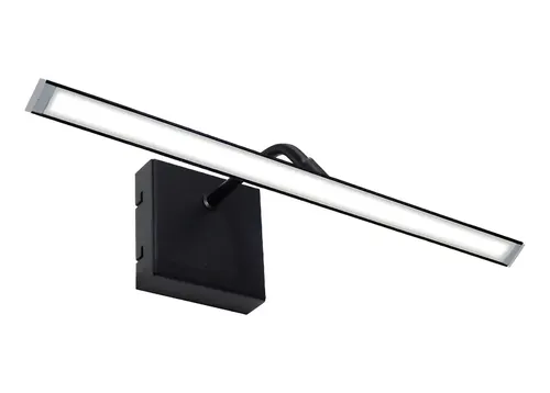 Aplique De Pared Led Movil Direccionable Para Espejo Baño 40 Cm Negro Luz Calida Gioluce