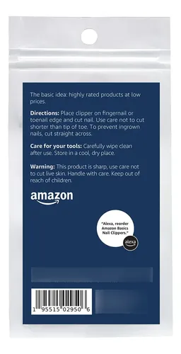 Set De Cortauñas Amazon Basics Con Cuchillas Curvas Negro