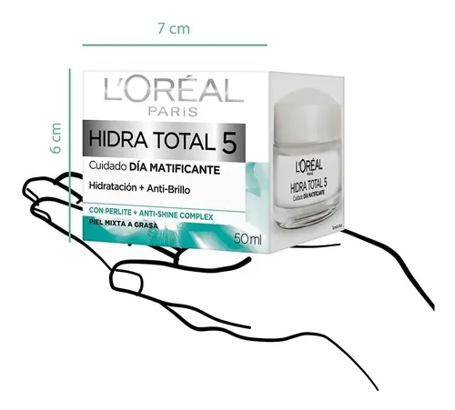 L’oréal Paris Crema Facial Hidra Total 5 Matificante 50ml