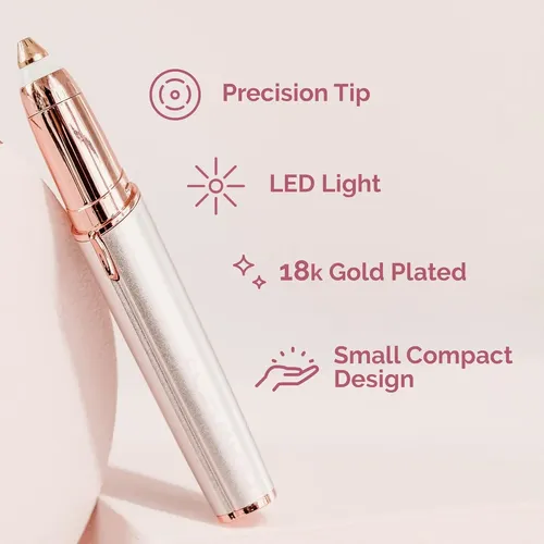 Depiladora Eléctrica Cejas Led Painless Compacta Mujer