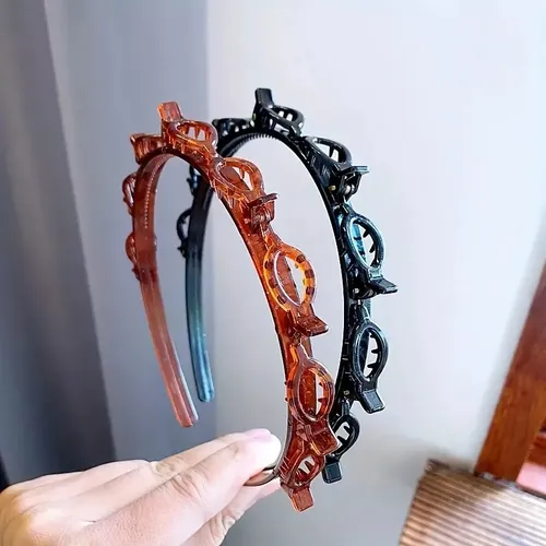 Pinza Para El Pelo Tejida Vintage De Plástico Hueco De Múlti