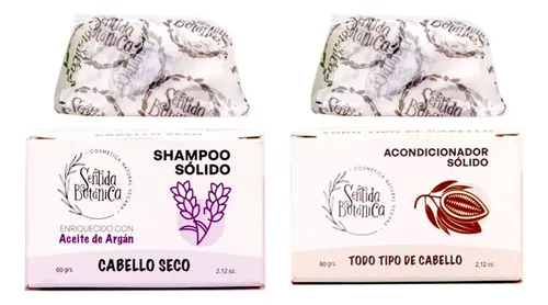 Sentida Botánica Shampoo Solido Secos + Acondicionador 60gr