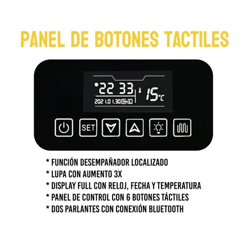 Espejo Led Baño Rectangular 50×70 Bluetooth Desempañador