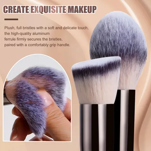 Set De Brochas De Maquillaje Bs-mall 18 Unidades Coffee